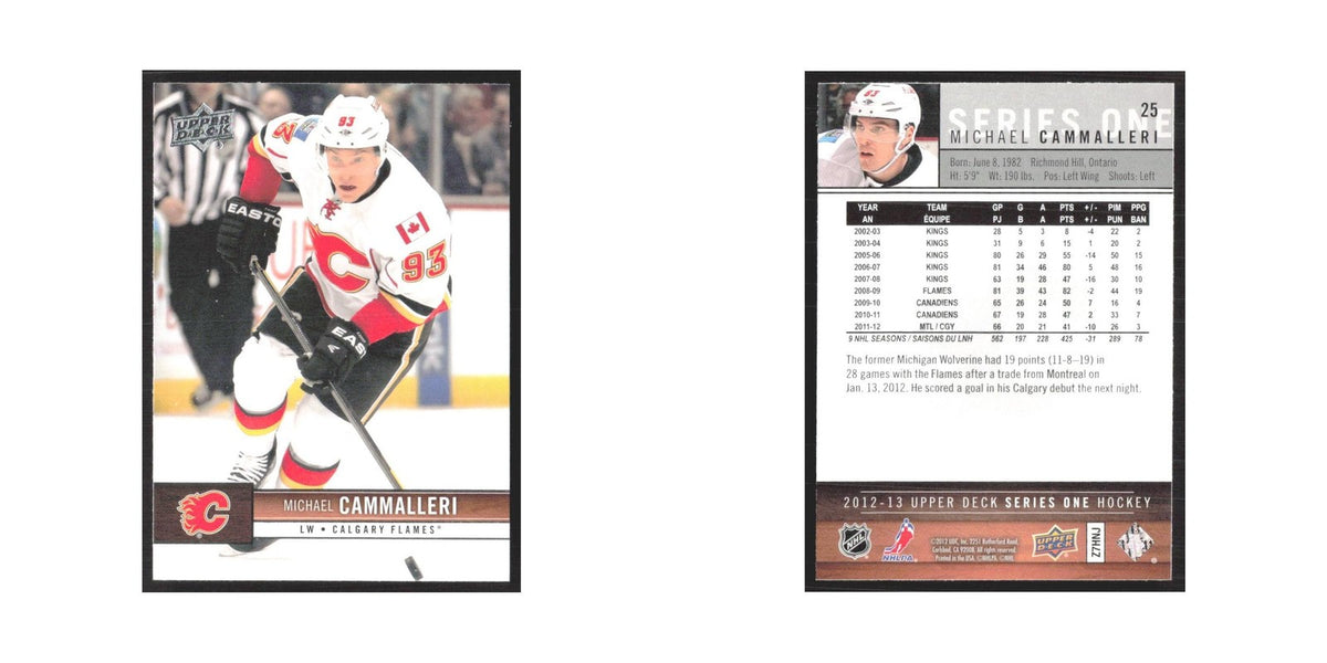 2012 Upper Deck Mike Cammalleri Calgary Flames #25