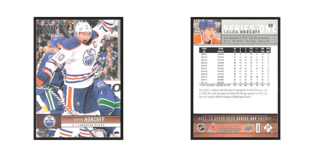 2012 Upper Deck Shawn Horcoff Edmonton Oilers #69