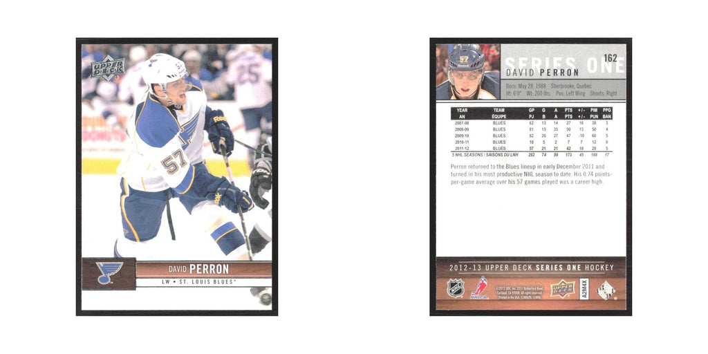 2012 Upper Deck David Perron St. Louis Blues #162