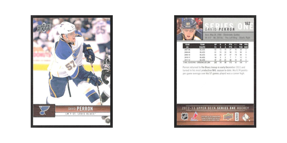 2012 Upper Deck David Perron St. Louis Blues #162