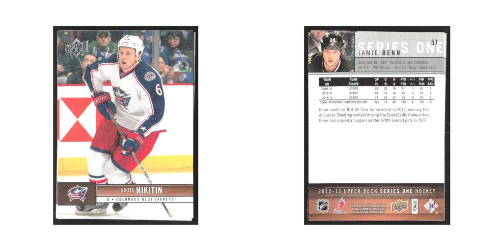 2012 Upper Deck Nikita Nikitin Columbus Blue Jackets #51