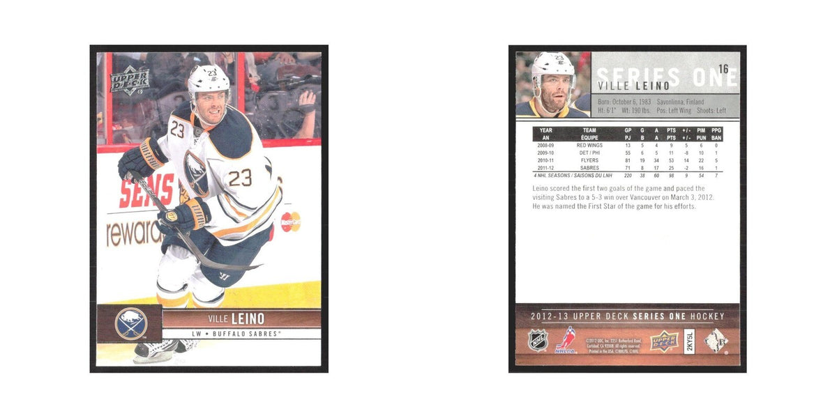 2012 Upper Deck Ville Leino Buffalo Sabres #16