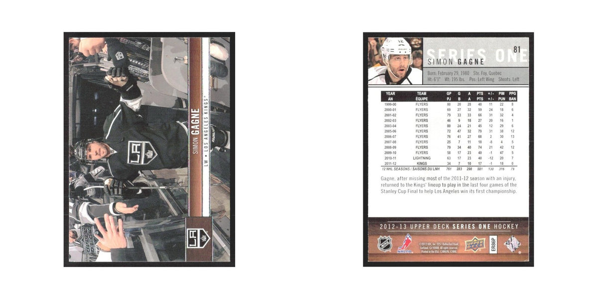 2012 Upper Deck Simon Gagne Los Angeles Kings #81