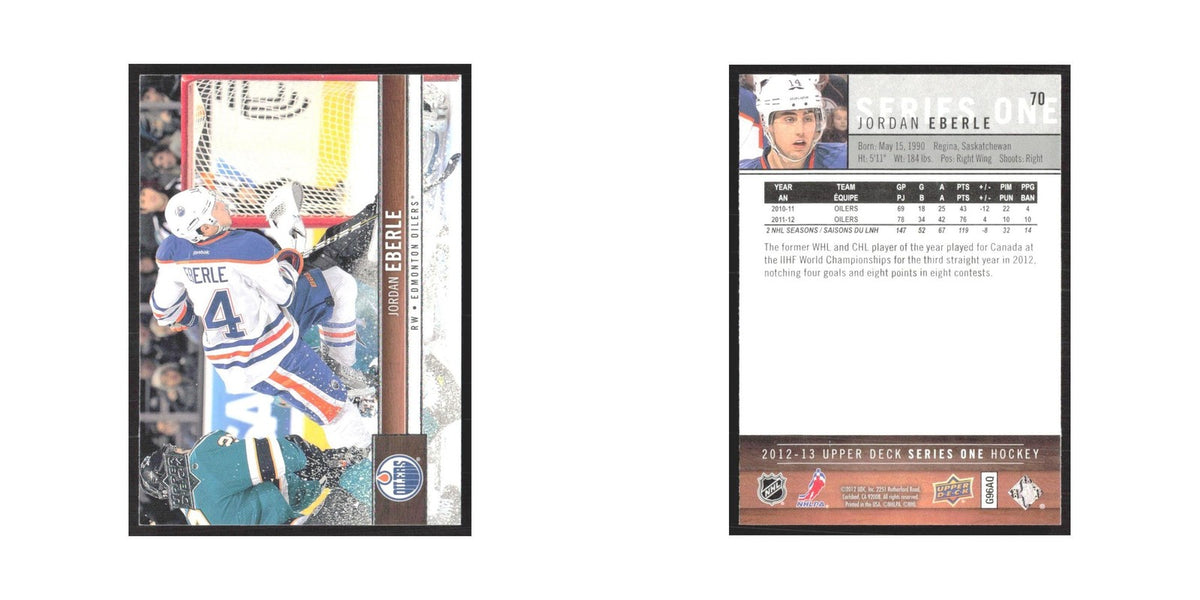 2012 Upper Deck Jordan Eberle Edmonton Oilers #70
