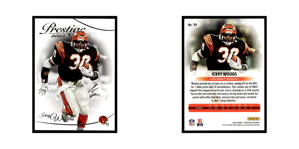 Ickey Woods 2023 Panini Prestige #59 Cincinnati Bengals Football Card NM