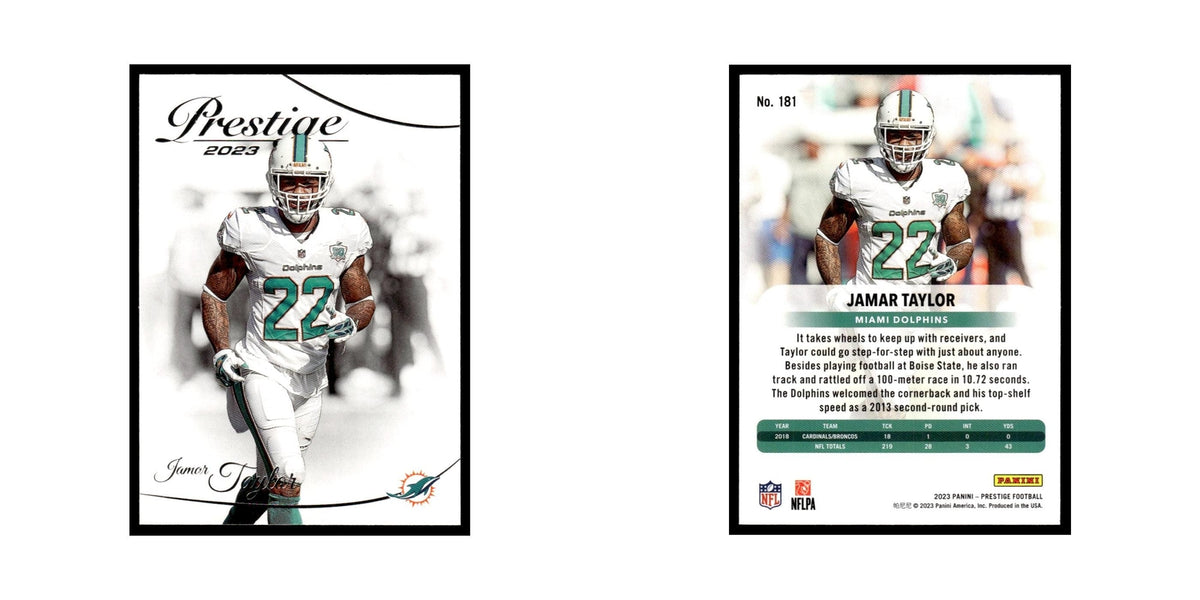 Jamar Taylor 2023 Panini Prestige #181 Miami Dolphins Football Card NM