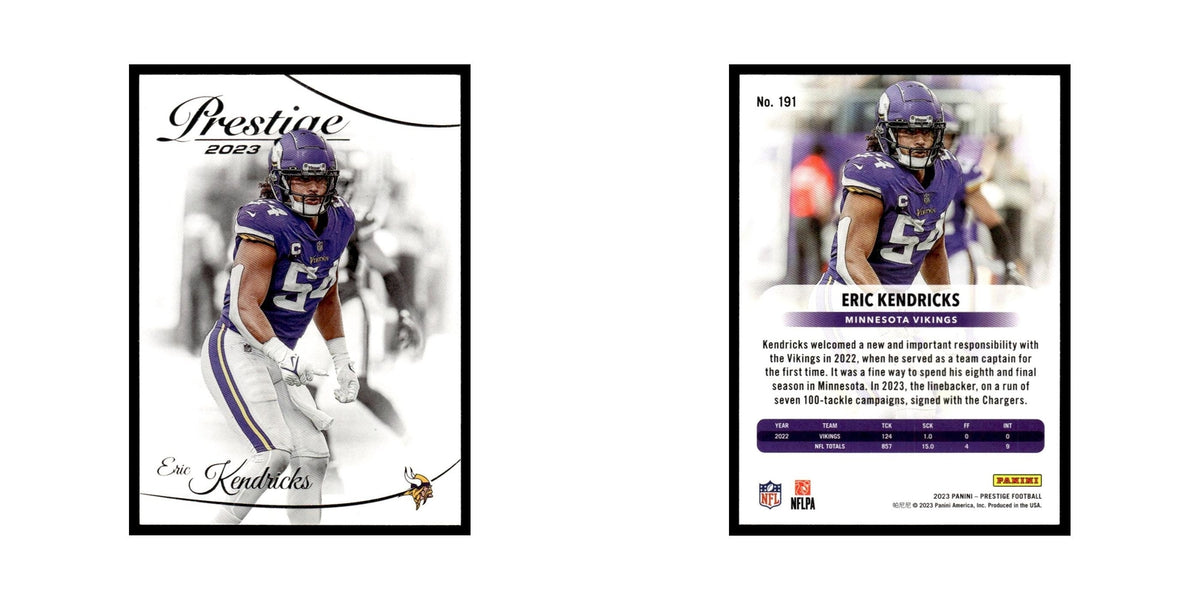 Eric Kendricks 2023 Panini Prestige #191 Minnesota Vikings Football Card NM