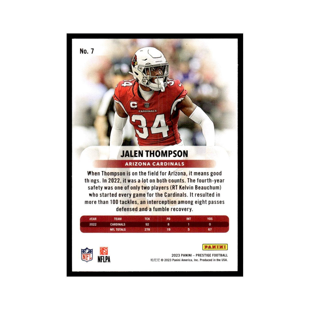 Jalen Thompson 2023 Panini Prestige #7 Arizona Cardinals Football Card NM