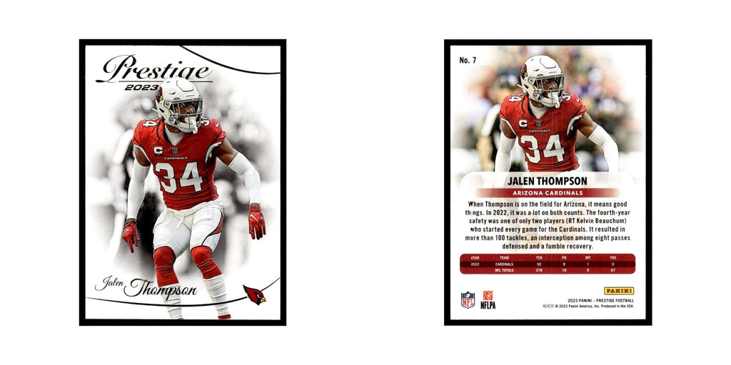 Jalen Thompson 2023 Panini Prestige #7 Arizona Cardinals Football Card NM