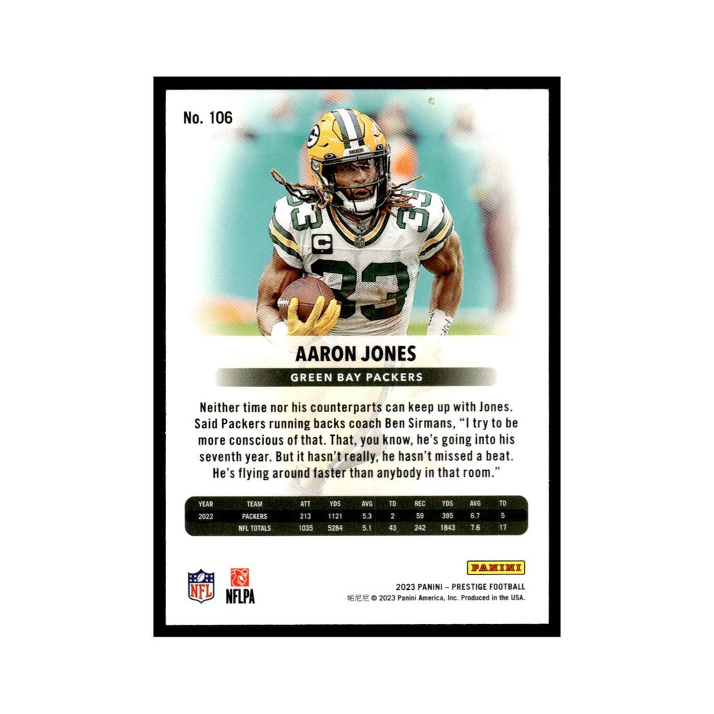 Aaron Jones 2023 Panini Prestige #106 Green Bay Packers Football Card NM