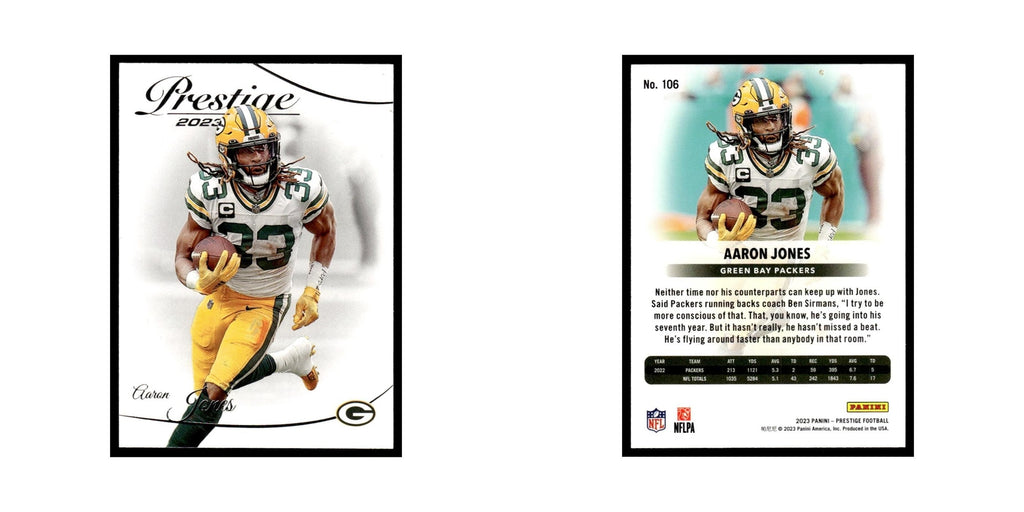 Aaron Jones 2023 Panini Prestige #106 Green Bay Packers Football Card NM