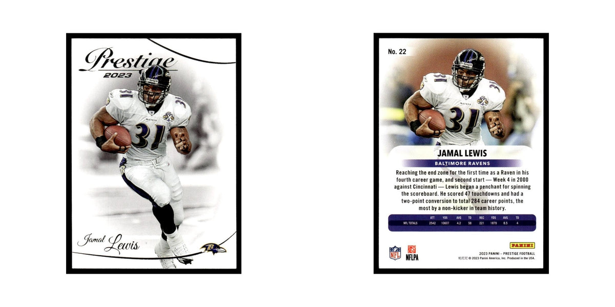 Jamal Lewis 2023 Panini Prestige #22 Baltimore Ravens Football Card NM
