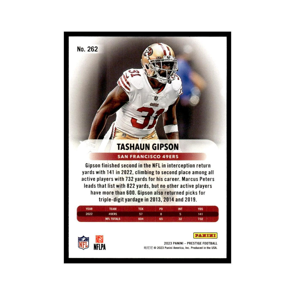 Tashaun Gipson 2023 Panini Prestige #262 San Francisco 49ers Football Card NM