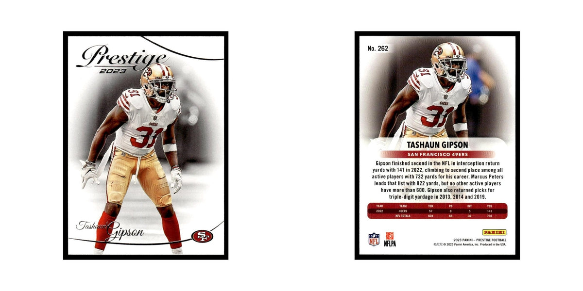 Tashaun Gipson 2023 Panini Prestige #262 San Francisco 49ers Football Card NM