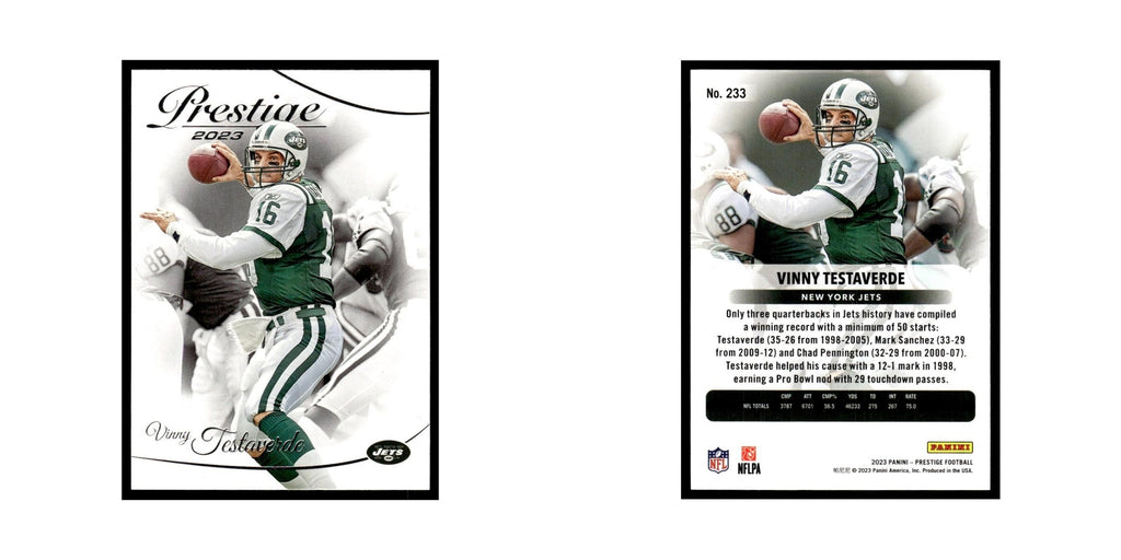 Vinny Testaverde 2023 Panini Prestige #233 New York Jets Football Card NM