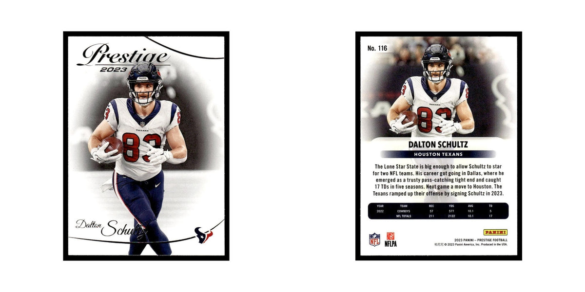 Dalton Schultz 2023 Panini Prestige #116 Houston Texans Football Card NM