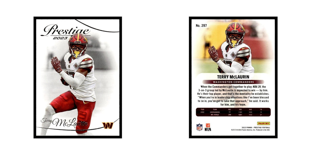 Terry McLaurin 2023 Panini Prestige #297 Washington Commanders Football Card NM