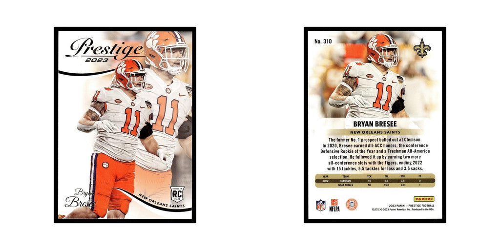 Bryan Bresee 2023 Panini Prestige #310 New Orleans Saints Football Card NM