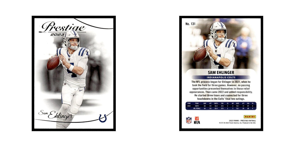 Sam Ehlinger 2023 Panini Prestige #131 Indianapolis Colts Football Card NM