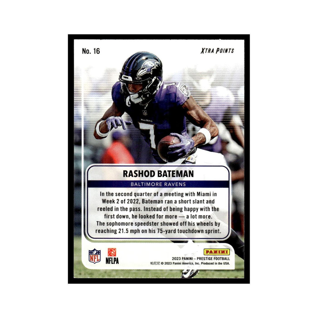 Rashod Bateman 2023 Panini Prestige #16 Baltimore Ravens Football Card NM