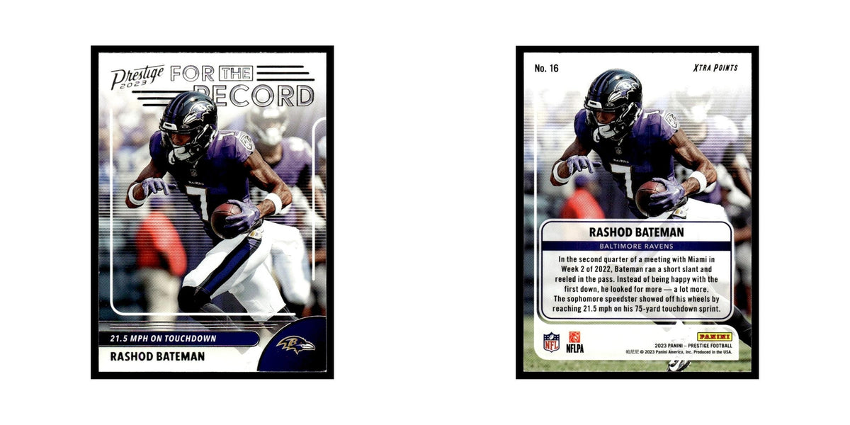 Rashod Bateman 2023 Panini Prestige #16 Baltimore Ravens Football Card NM