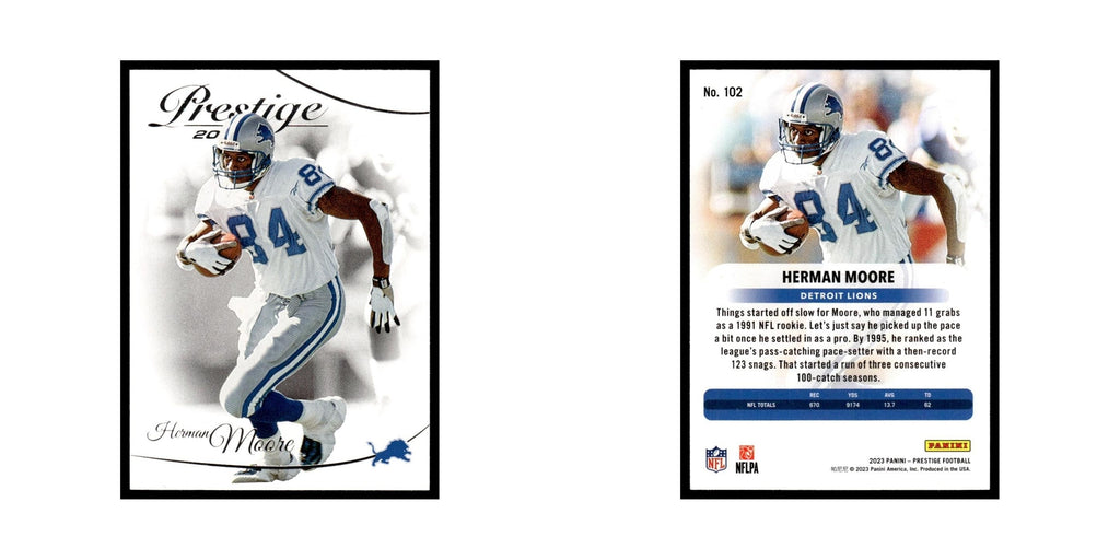 Herman Moore 2023 Panini Prestige #102 Detroit Lions Football Card NM