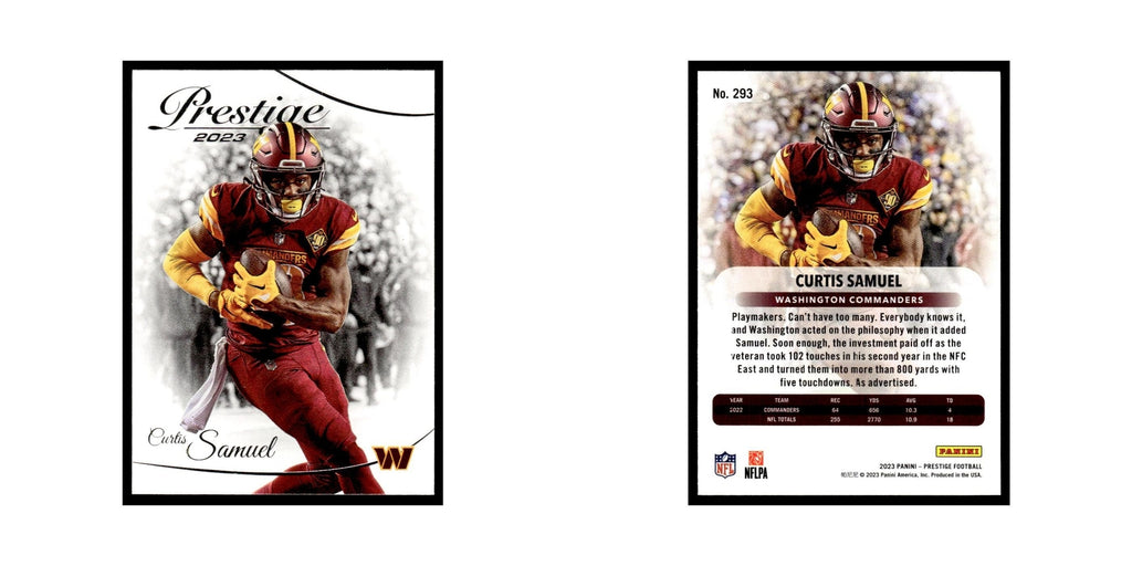 Curtis Samuel 2023 Panini Prestige #293 Washington Commanders Football Card NM