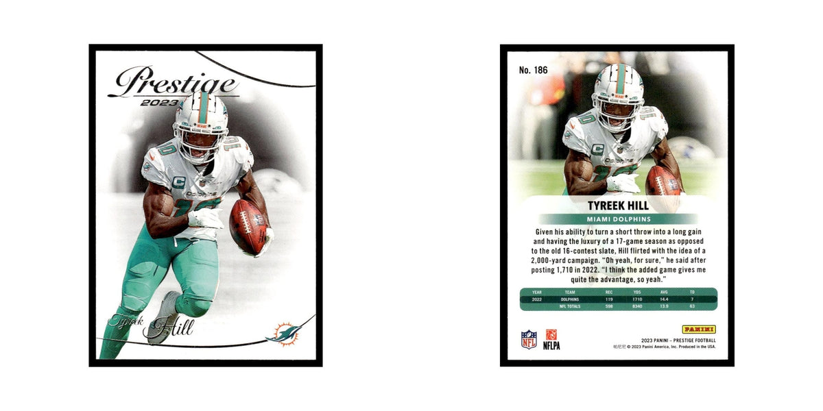 Tyreek Hill 2023 Panini Prestige #186 Miami Dolphins Football Card NM