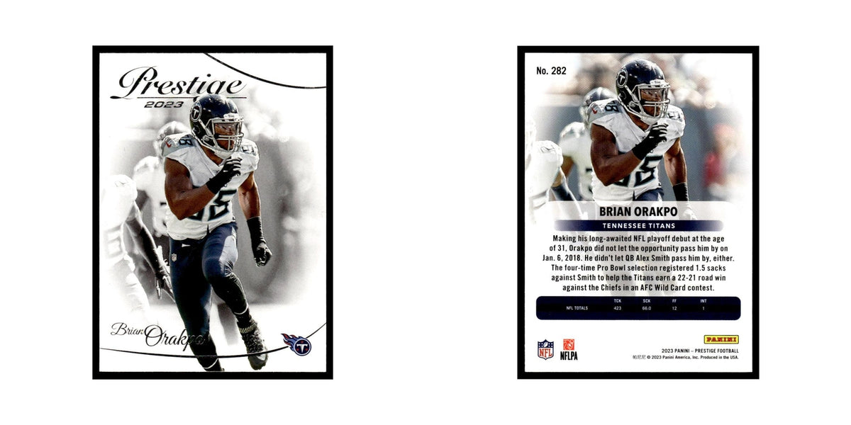 Brian Orakpo 2023 Panini Prestige #282 Tennessee Titans Football Card NM