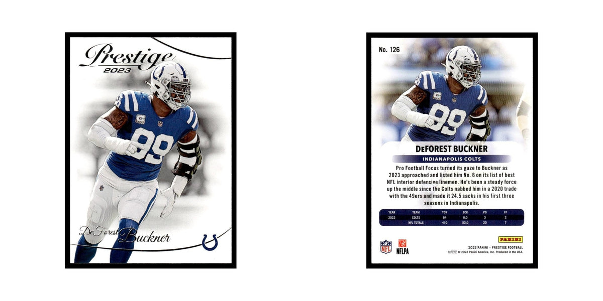 DeForest Buckner 2023 Panini Prestige #126 Indianapolis Colts Football Card NM