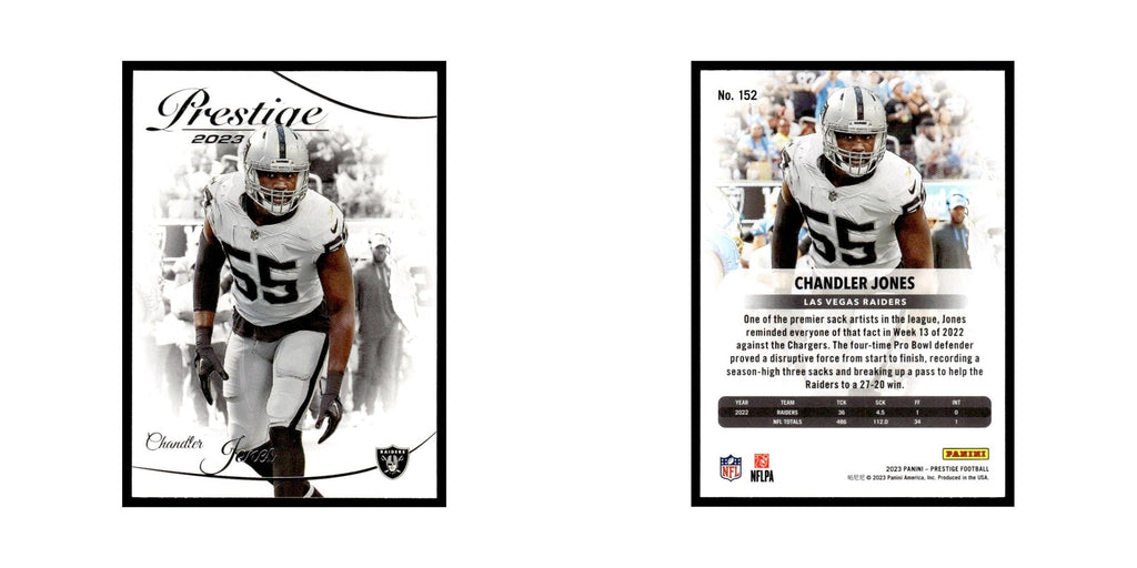 Chandler Jones 2023 Panini Prestige #152 Las Vegas Raiders Football Card NM