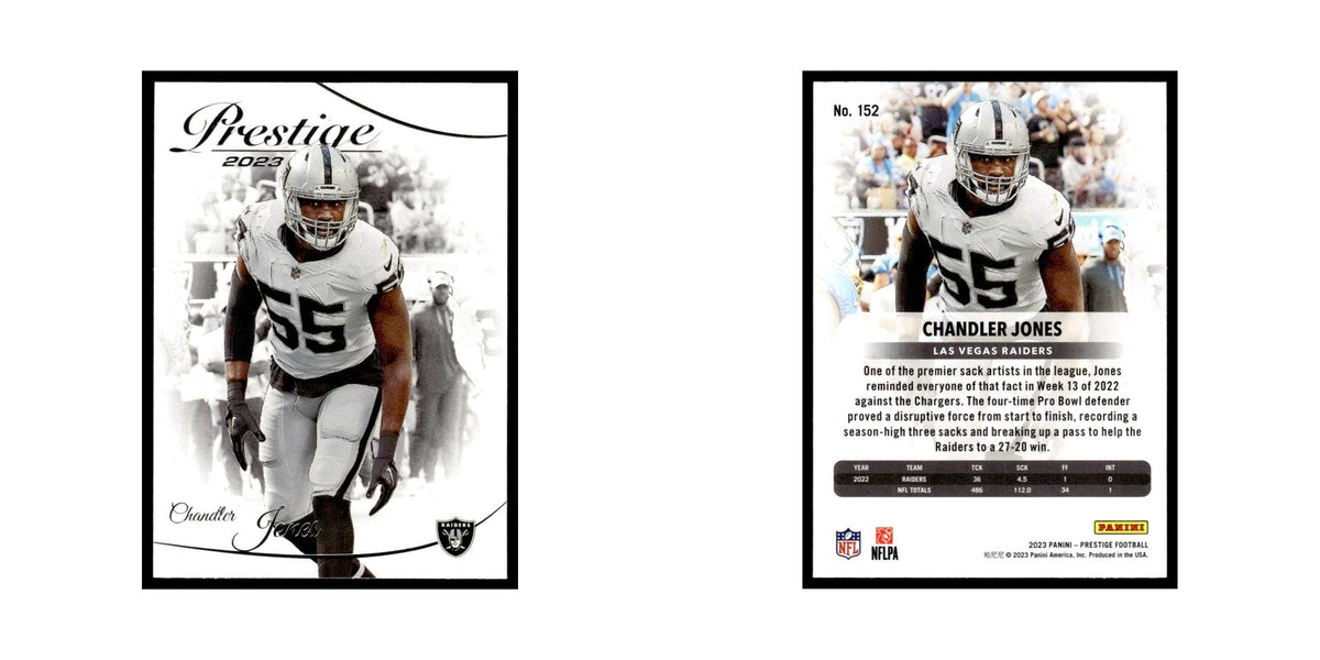 Chandler Jones 2023 Panini Prestige #152 Las Vegas Raiders Football Card NM