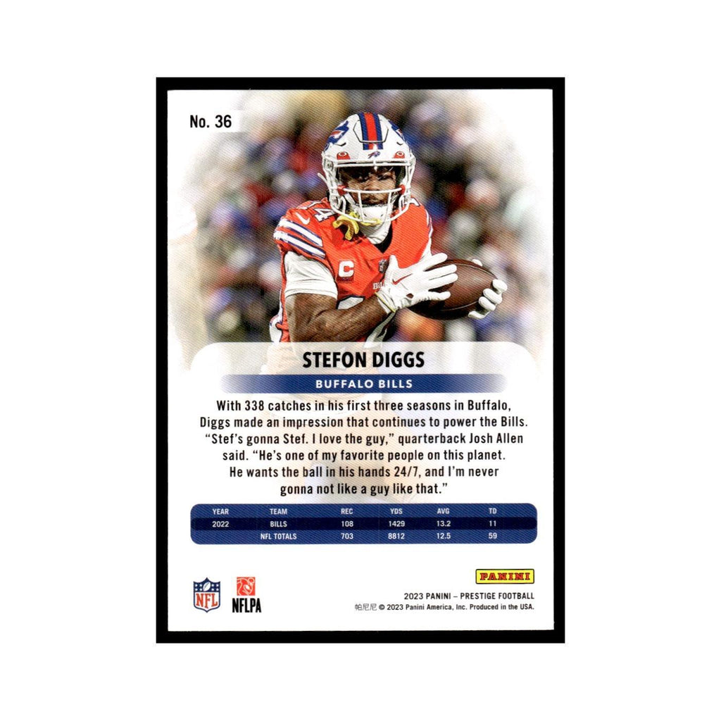 Stefon Diggs 2023 Panini Prestige #36 Buffalo Bills Football Card NM