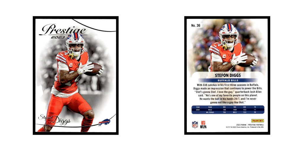 Stefon Diggs 2023 Panini Prestige #36 Buffalo Bills Football Card NM