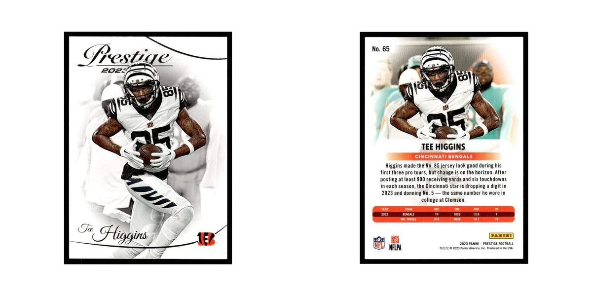 Tee Higgins 2023 Panini Prestige #65 Cincinnati Bengals Football Card NM