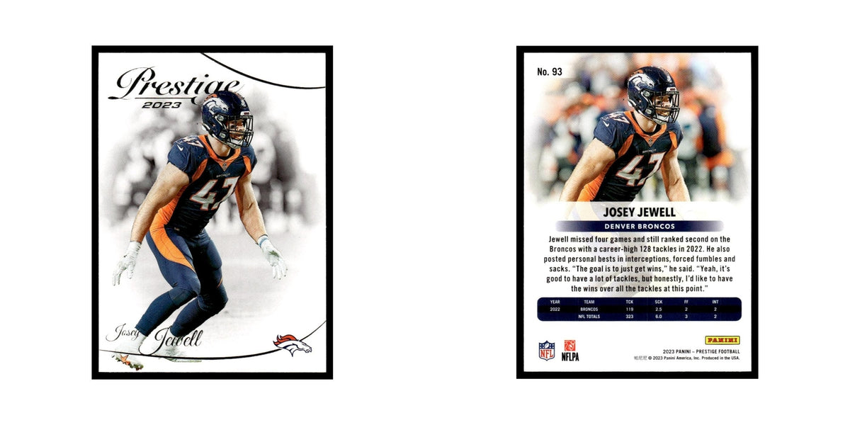Josey Jewell 2023 Panini Prestige #93 Denver Broncos Football Card NM