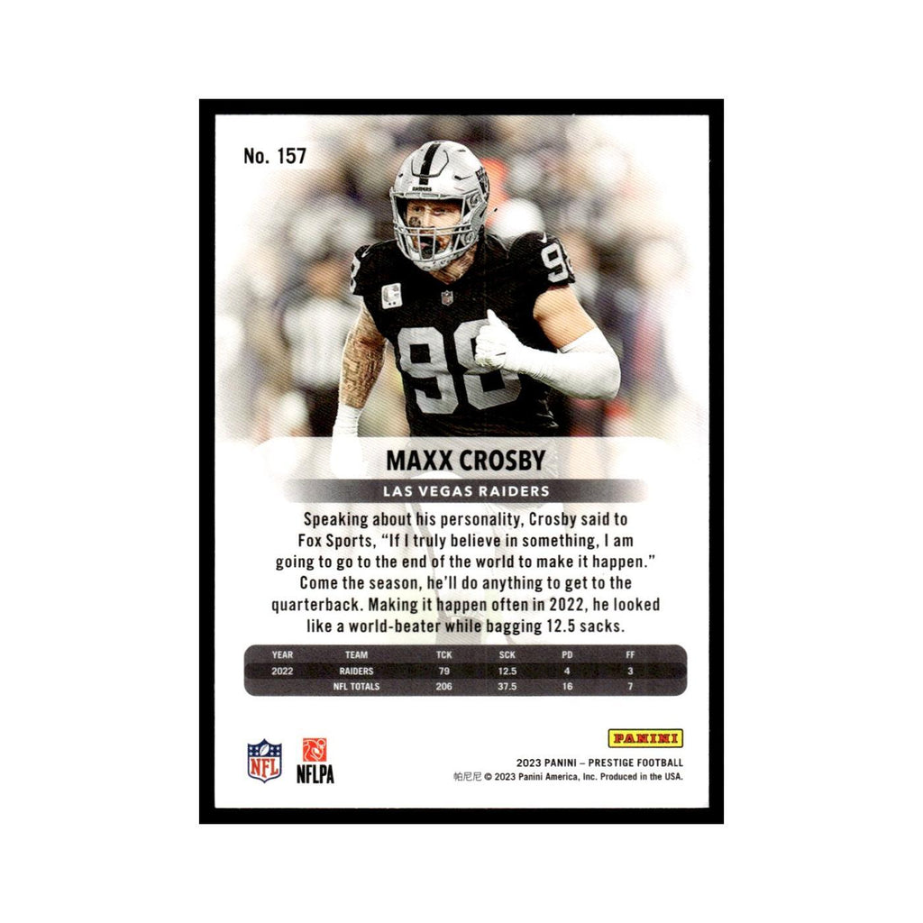 Maxx Crosby 2023 Panini Prestige #157 Las Vegas Raiders Football Card NM