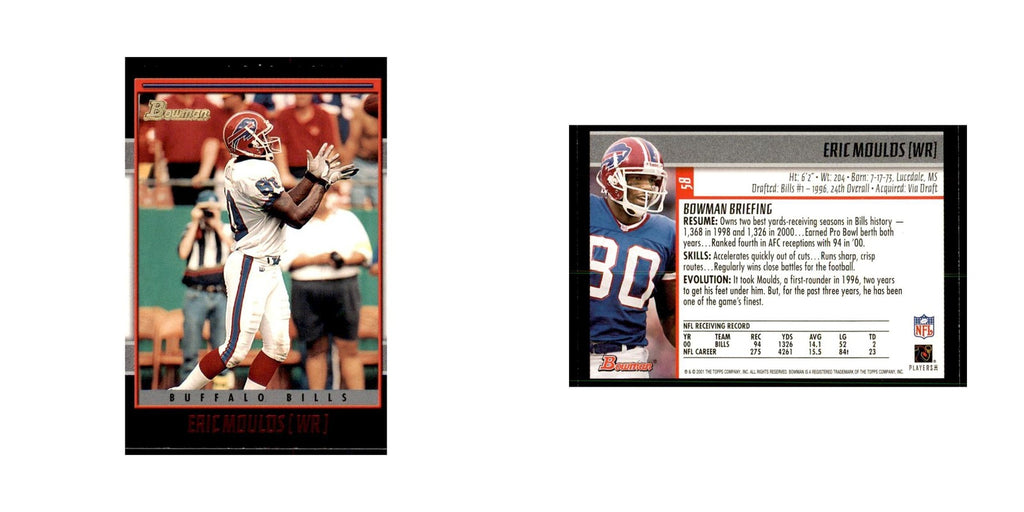 2001 Bowman Eric Zeier Football Cards #58