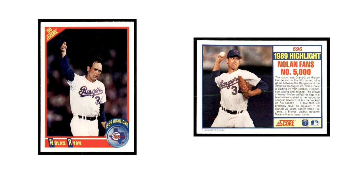 1990 Score Nolan Ryan Baseball Cards #696