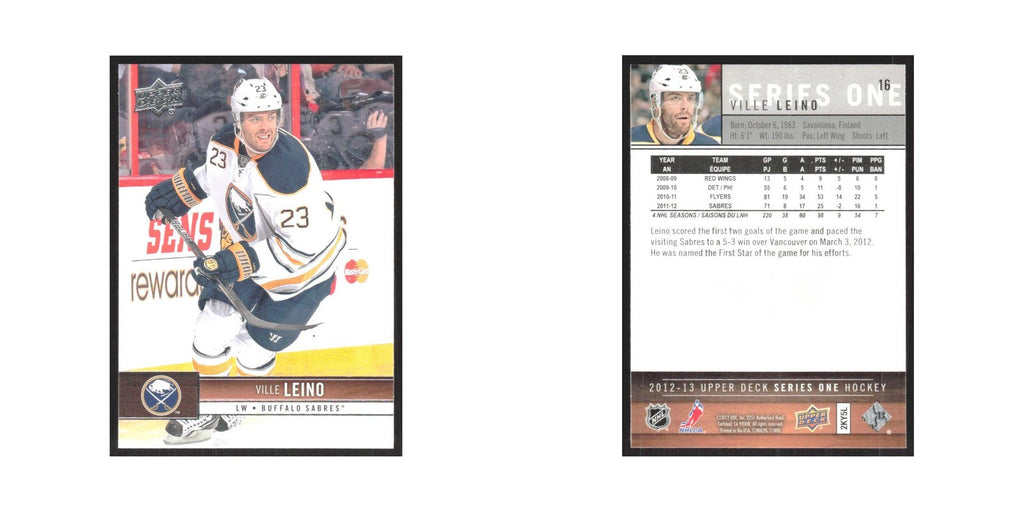 2012 Upper Deck Ville Leino Buffalo Sabres #16