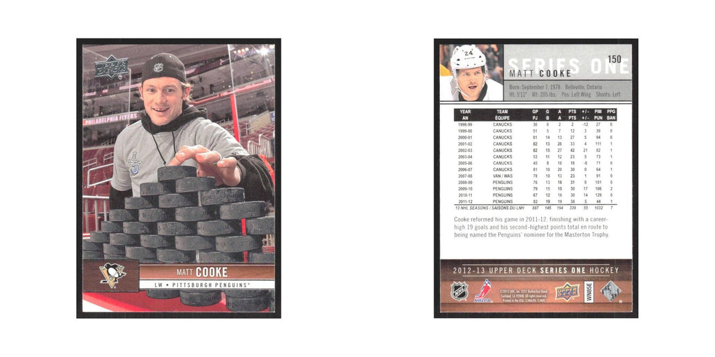 2012 Upper Deck Matt Cooke Pittsburgh Penguins #150
