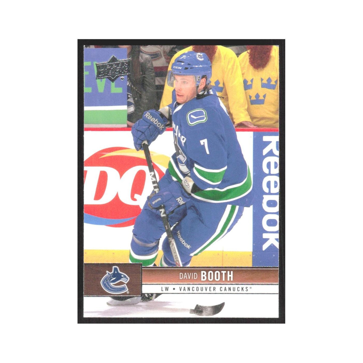 2012 Upper Deck David Booth Vancouver Canucks #185