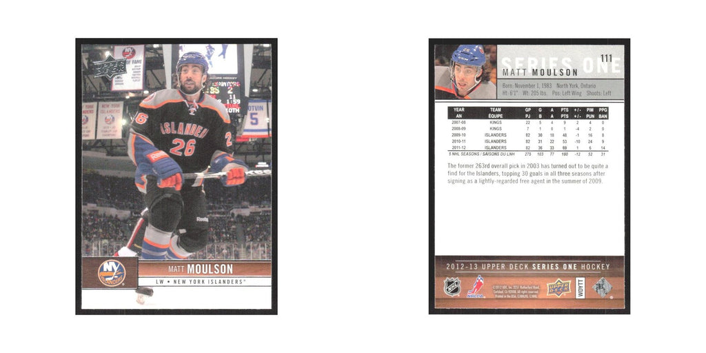 2012 Upper Deck Matt Moulson New York Islanders #111