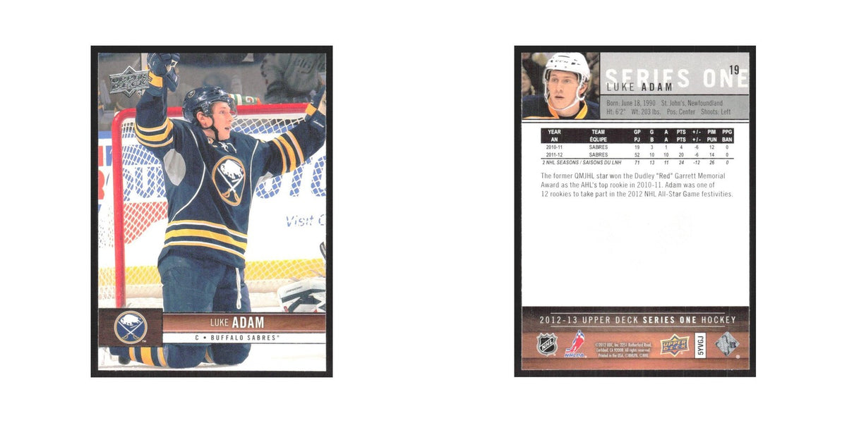 2012 Upper Deck Luke Adam Buffalo Sabres #19
