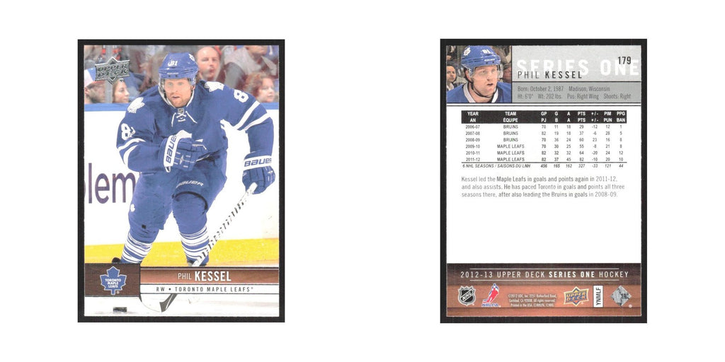 2012 Upper Deck Phil Kessel Toronto Maple Leafs #179