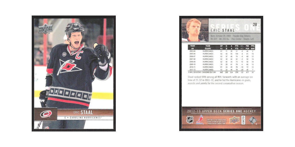 2013 Upper Deck Eric Staal Carolina Hurricanes #28