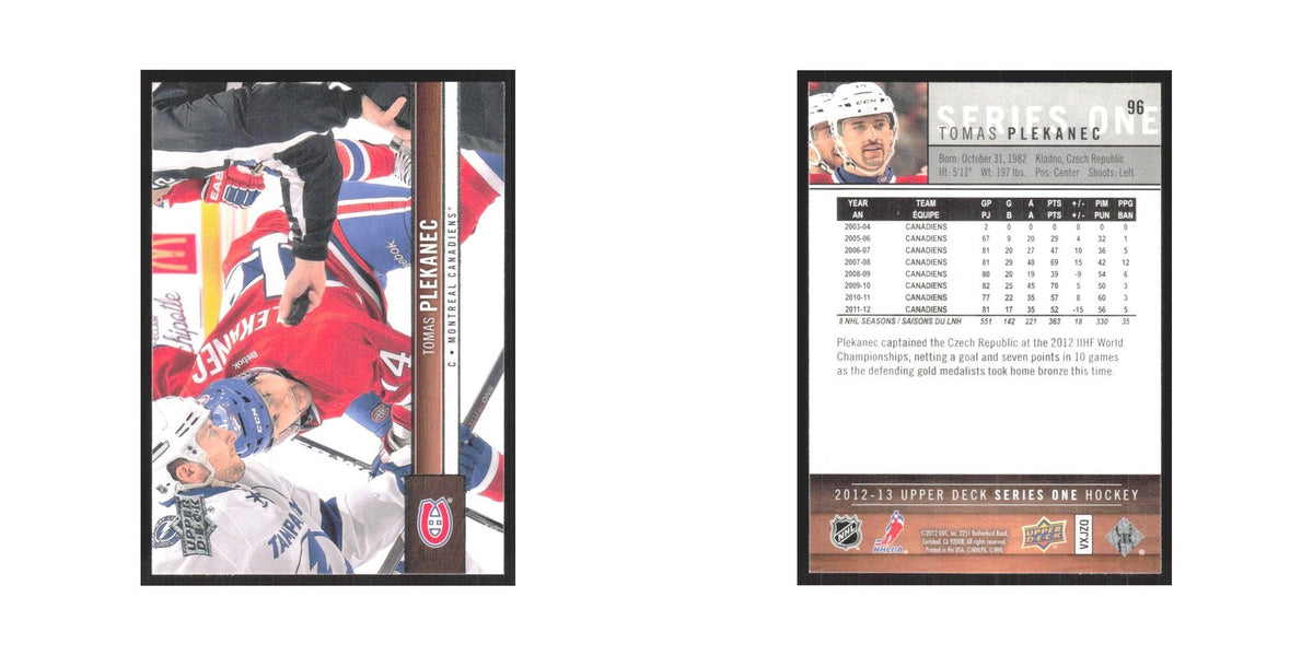 2012 Upper Deck Tomas Plekanec Montreal Canadiens #96