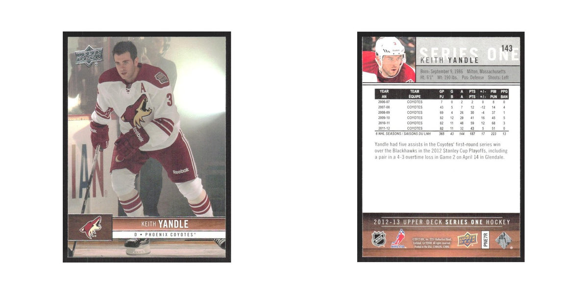 2012 Upper Deck Keith Yandle Phoenix Coyotes #143