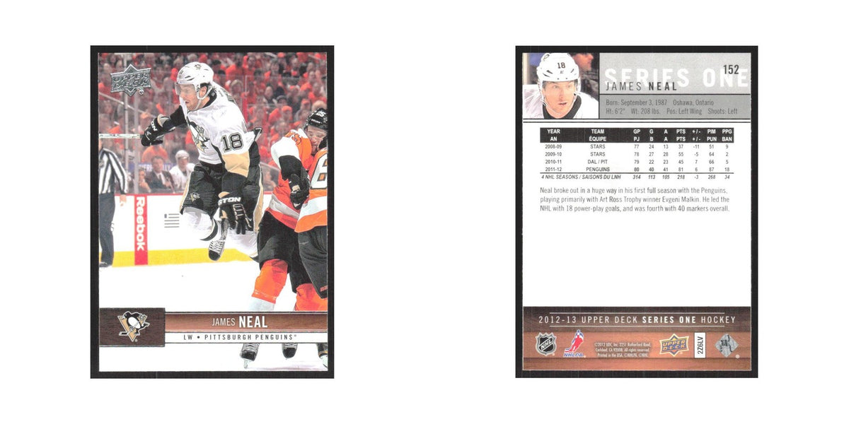 2012 Upper Deck James Neal Pittsburgh Penguins #152