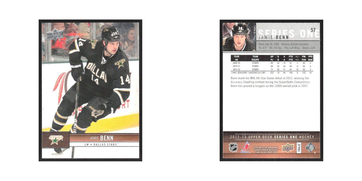2012 Upper Deck Jamie Benn Dallas Stars #57